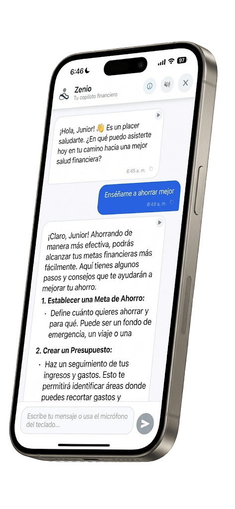 Zenio - Tu copiloto financiero con IA